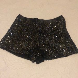 NWT- RARE FIND: Black Sequin Holiday/Cocktail Party Shorts M by Hilfiger Denim!